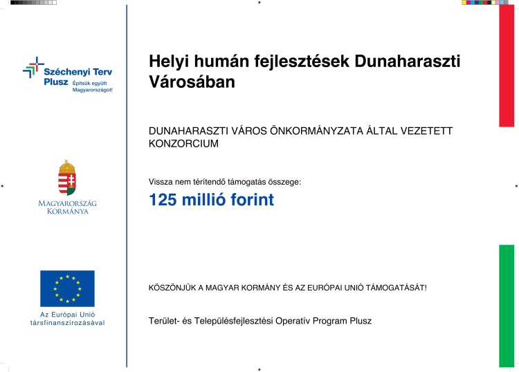 Projekttábla - Helyi humán fejlesztések Dunaharaszti Városában